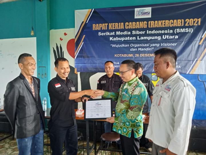 Wujudkan Organisasi yang Visioner dan Mandiri, SMSI Lampu Utara Gelar Rakercab
