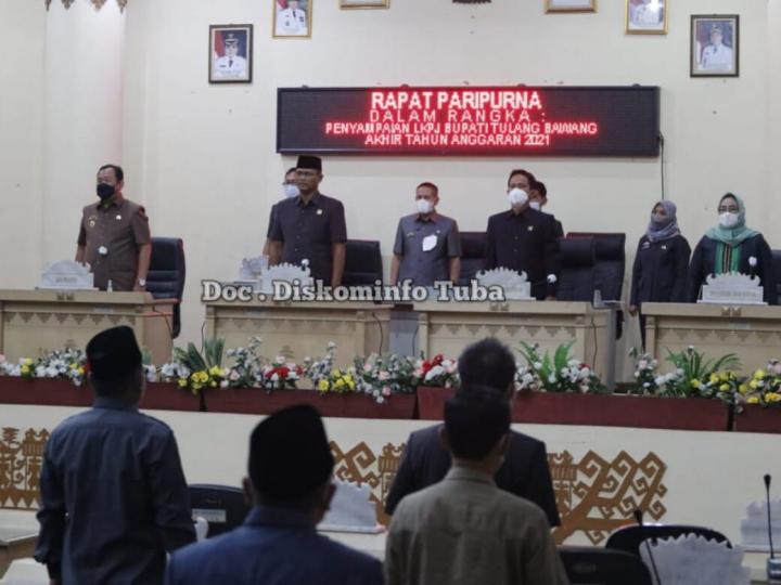 Rapat Paripurna Bupati Tuba Sampaikan LKPJ Tahun Anggaran 2021