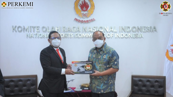 Kunjungi Ketum KONI, Ketum PB Perkemi Agus Setiadji Sampaikan Program Kerja