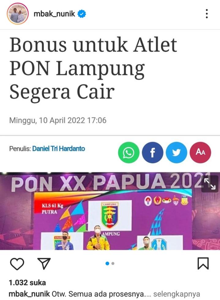Bonus PON Telat Cair Sudah Biasa Terjadi, Wagub Nunik : Sing Sabar