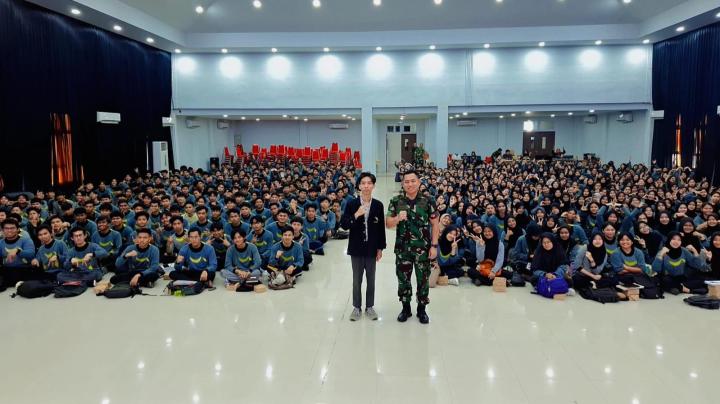 Jadi Narasumber Kegiatan Mahasiswa di Itera, Dandim 0410/KBL Beri Kuliah Kepemimpinan
