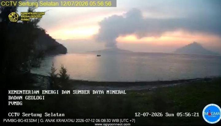 Gunung Anak Krakatau Masih Siaga, PVMBG Catat 6 Kali Gempa Hembusan