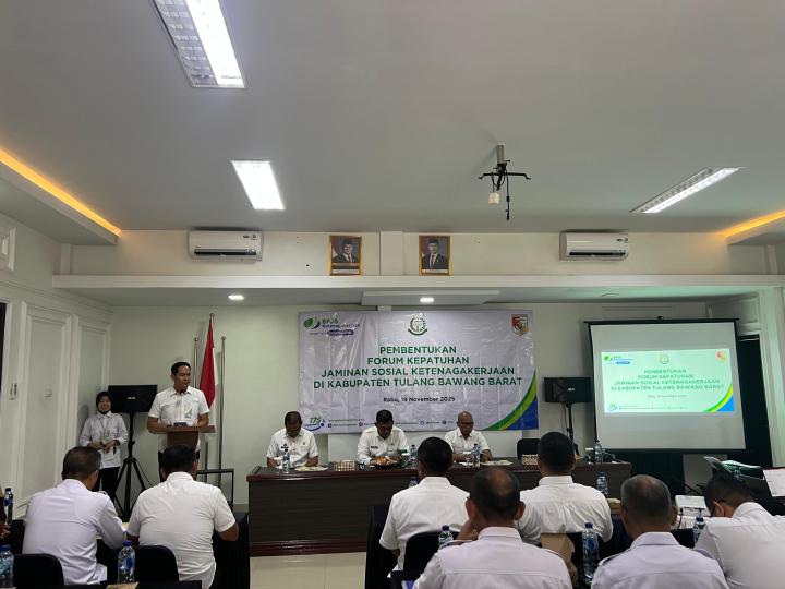 BPJS Ketenagakerjaan Tingkatkan Cakupan Melalui Pembentukan Forum Kepatuhan Bersama Pemkab Tubaba dan Kejari Tubaba