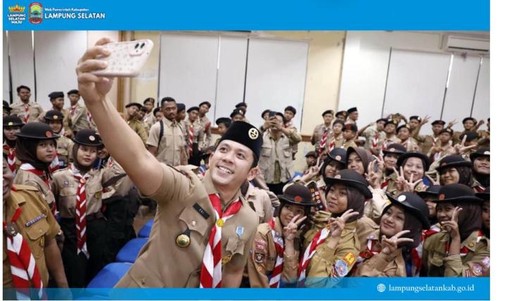 Bupati Lampung Selatan Radityo Egi Melepas Kontingen Kwarcab Lampung Selatan 
