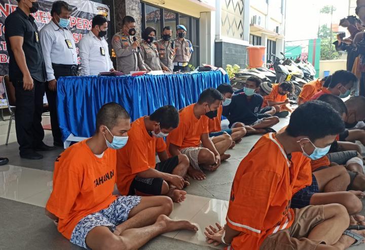 Polresta Meringkus 17 Pelaku Kejahatan C3, Empat Tersangka Ditembak Kakinya