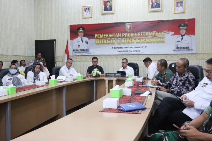 Pemprov Lampung Mengikuti Rapat Pengendalian Inflasi Bersama Mendagri