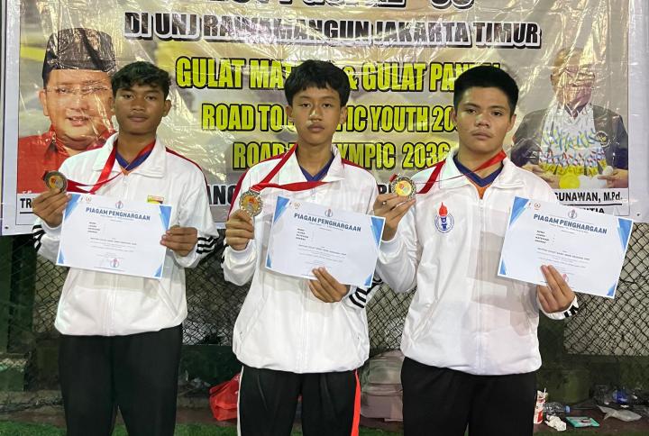 Tiga Pegulat Muda Lampung Raih Tiga Perunggu di Invitasi Nasional U-12 dan U-15