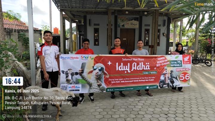 CSR TDM KRUI, Berqurban di hari raya idul Adha "Sinergi Bagi Negeri Satu Hati Honda"