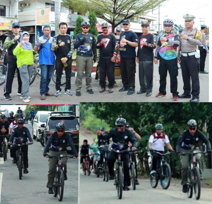 Sepeda Santai dan Bakti Sosial Polres Lampung Utara 