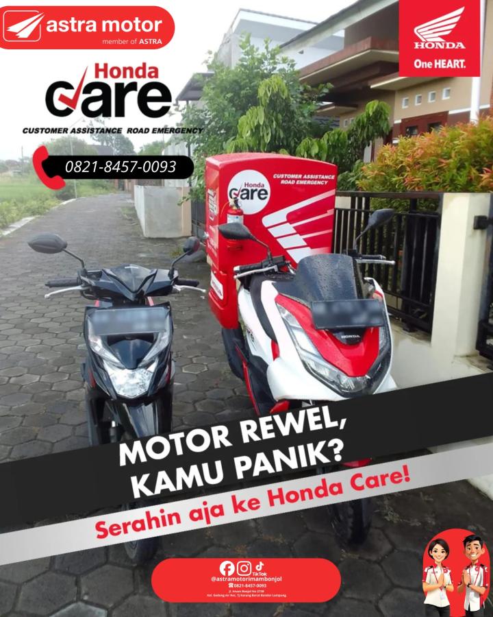 Motor Mogok di Jalan? Tak Perlu Panik, Layanan Honda CARE Astra Motor Imam Bonjol Siap Meluncur