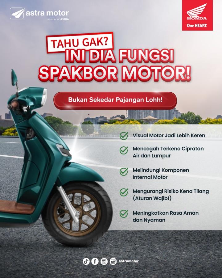 Astra Motor Natar, Edukasi Pengguna Honda Tentang Pentingnya Spakbor Motor, Bukan Sekadar Pajangan, Tapi Komponen Penting untuk Keamanan dan Kenyamanan!