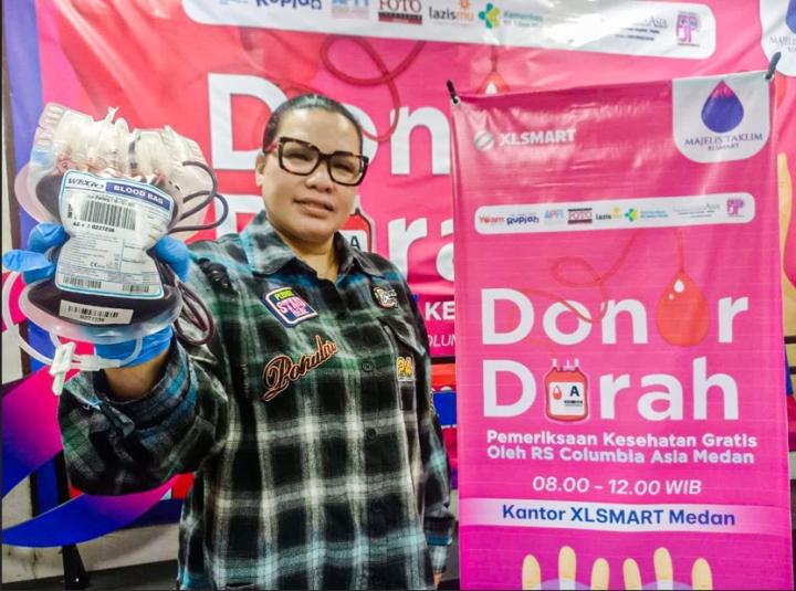 Aksi Sosial Karyawan XLSMART Gelar Donor Darah dan Pemeriksaan Kesehatan di Medan   