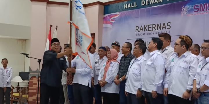 H. Senen, S.I.Kom, dan Sekertaris Umum Fajar Arifin SH Nahkodai Forum Pemred SMSI Lampung