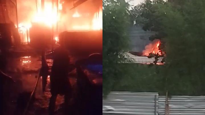 Diduga Korsleting Listrik, Gudang BBM di Lampung Selatan Terbakar