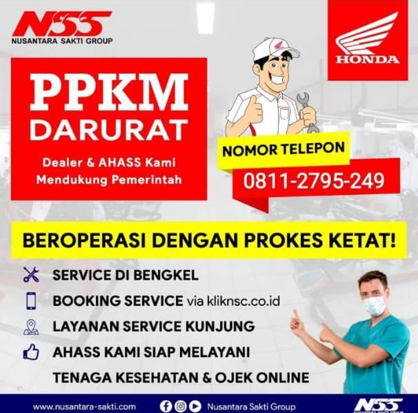 AHASS NSS Kedaton Beroperasi Dengan Prokes Ketat Selama PPKM Darurat