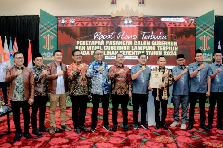 Bawaslu Lampung Hadiri Rapat Pleno Terbuka Penetapan Pasangan Calon Gubernur dan Wakil Gubernur Provinsi Lampung