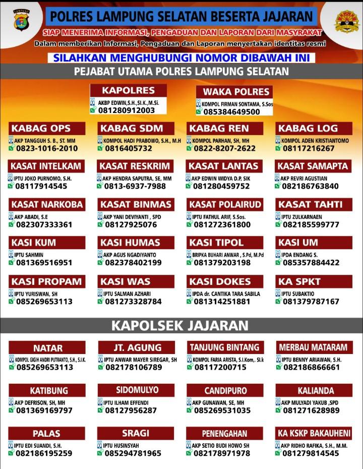 Polres Lampung Selatan Buka Layanan Informasi Pengaduan Masyarakat Secara Langsung