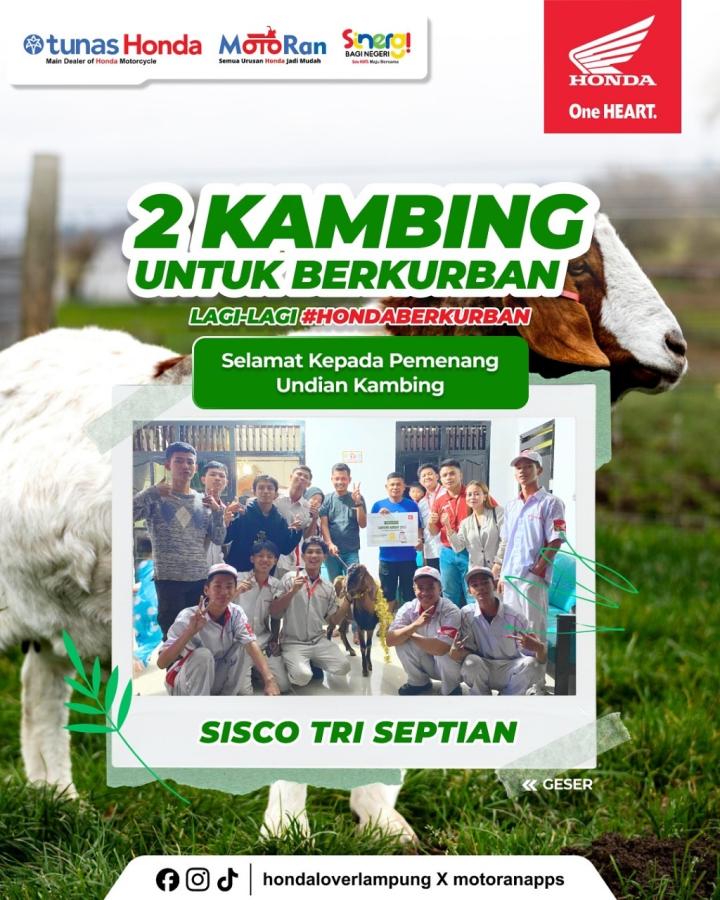 Berkurban Jadi Lebih Mudah, Honda Bagi Kambing Gratis!