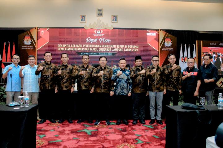 Bawaslu Lampung Awasi Melekat Rapat Pleno Rekapitulasi Suara Pilgub 2024 