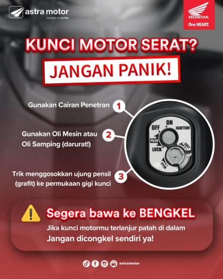 Astra Motor Natar Edukasi Konsumen: Jangan Panik Saat Kunci Motor Serat