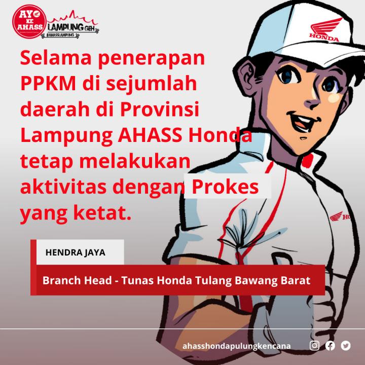 AHASS Pulung Kencana Beroperasi Dengan Prokes Ketat Selama PPKM