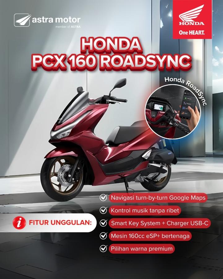 Resmi Hadirkan Honda PCX 160 Roadsync dengan Teknologi Canggih dan Desain Premium   