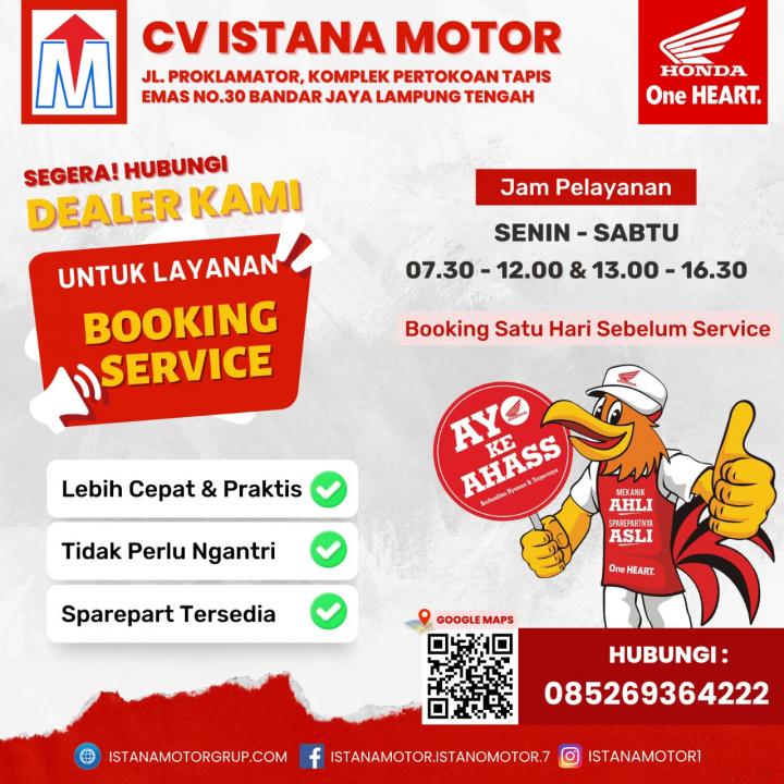 Service Cepat dan Praktis Layanan Boking Service di Istana Motor Bandar Jaya 