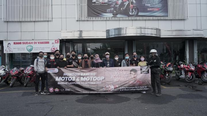 Nobar Moto GP Honda Community Bersama LCC dan CCI Bandar Lampung 
