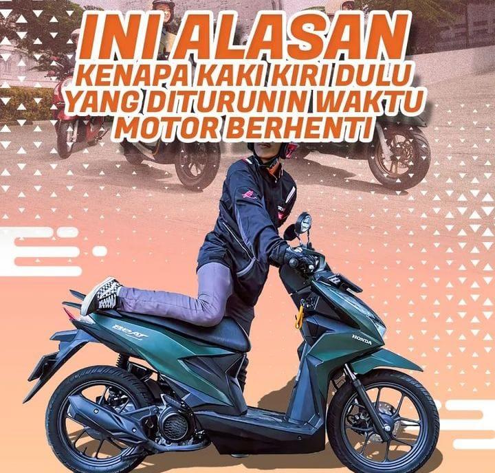 Mengapa Harus Menggunakan Kaki Kiri Saat Berhenti di Sepeda Motor 
