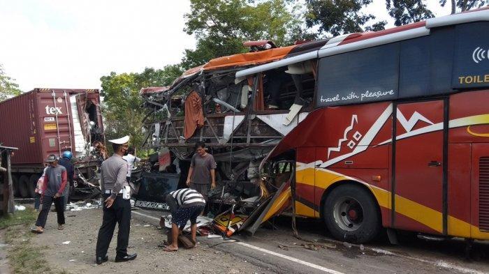 Kasatlantas: Kecelakaan Diduga Akibat Sopir Bus Sugeng Rahayu Mengantuk
