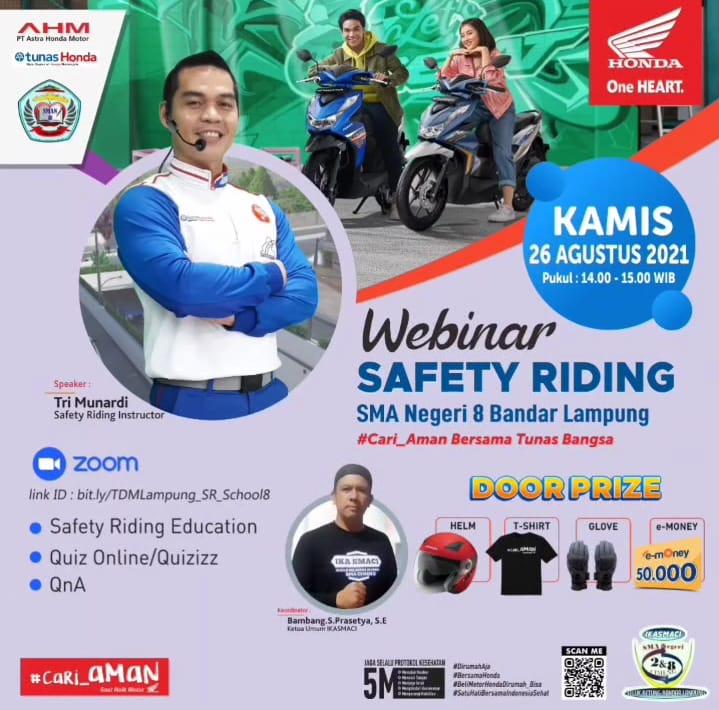 Webinar Safety Riding Bersama SMAN 8 Bandar Lampung