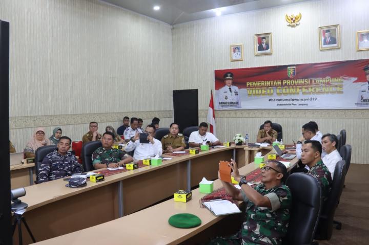 Pemprov Lampung Mengikuti Rapat Koordinasi Pengendalian Inflasi Daerah Bersama Mendagri