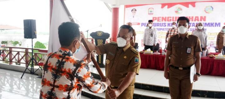 Kukuhkan Komunitas UMKM Kabupaten Lampung Selatan, Nanang : Jangan Sekedar Seremoni