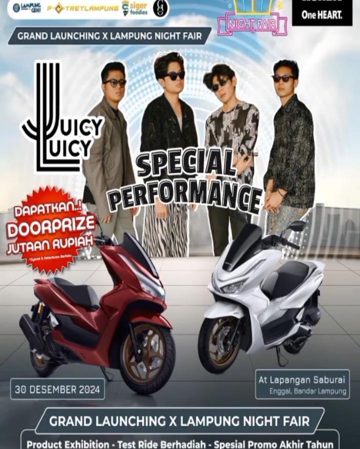 Tunas Honda dan Jaringannya NSS Kedaton Menggelar Launching Motor PCX di Lapangan Saburai
