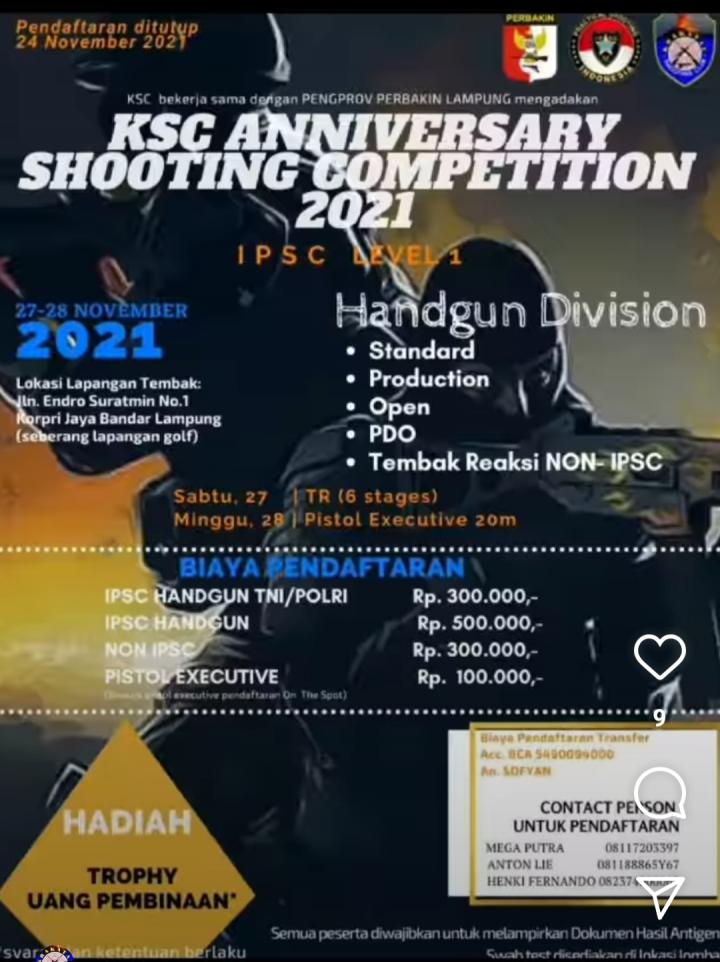 KSC Bersama PERBAKIN Gelar Shooting Championship 2021, Ini Cara Daftarnya!