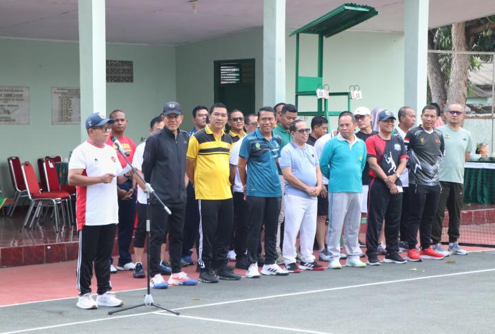 Pj. Gubernur Lampung Buka Turnamen Tenis Danrem Cup 