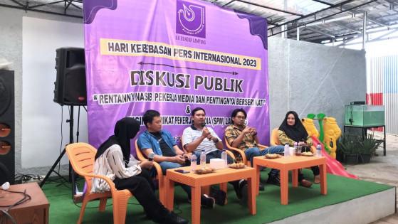 Diluncurkan Serikat Pekerja Media Lampung, AJI Diskusikan Nasib Jurnalis