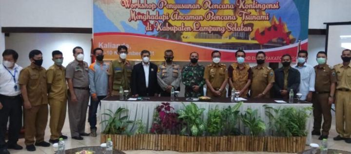 BNPB Gelar Workshop Penyusunan Rencana Kontigensi Menghadapi Ancaman Bencana Tsunami di Kabupaten Lampung Selatan