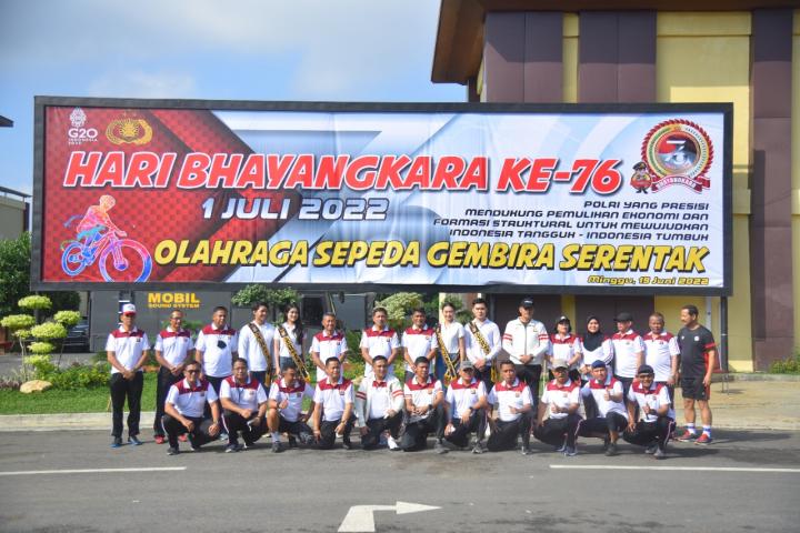 Polda Lampung Gelar Fun Bike Bersama TNI dan Insan Media