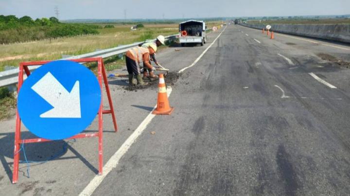 Jelang Mudik Lebaran, Ruas Tol Lampung-Palembang Ditarget Bebas Jalan Rusak