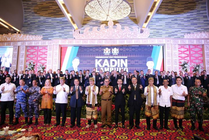 Pengukuhan Pengurus Kadin Lampung Periode 2022-2027, Gubernur Arinal Djunaidi Ajak Bersinergi Ukir Prestasi Wujudkan Rakyat Lampung Berjaya