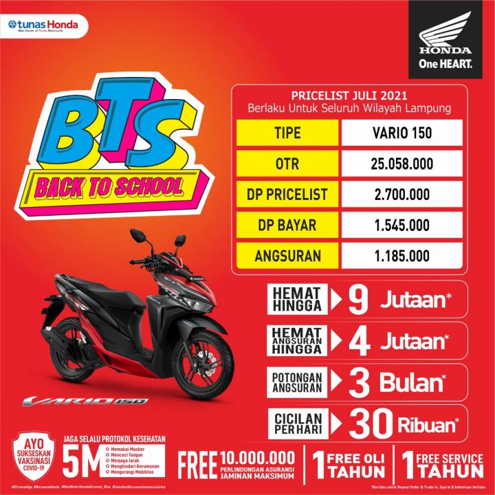 Beli Honda Vario 150 Dapat Promo BTS