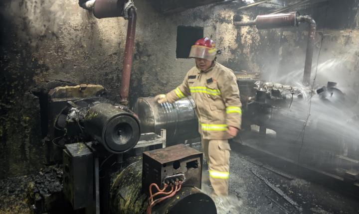 Diduga Korsleting Listrik, Genset Hotel Arnes Bandar Lampung Terbakar, Kerugian Ditaksir Rp250 Juta