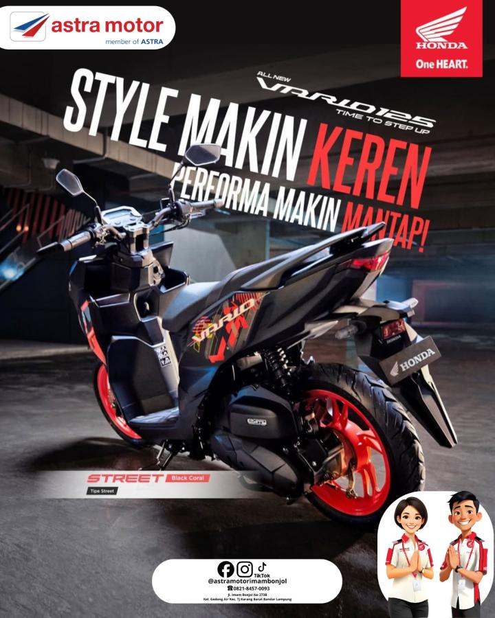 Honda Vario 125 Tampil Makin Keren, Astra Motor Imam Bonjol Berikan Penawaran Spesial