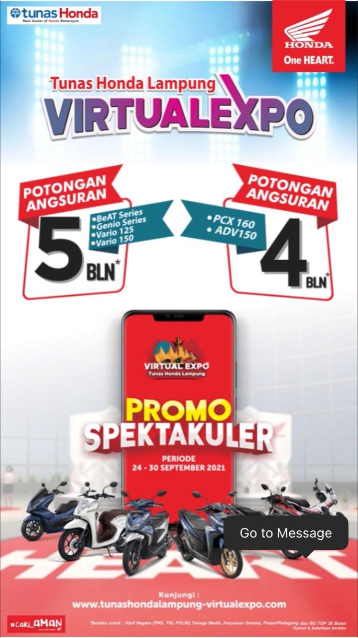Banjir Potongan Hanya di Virtual Expo Tunas Honda Tulang Bawang