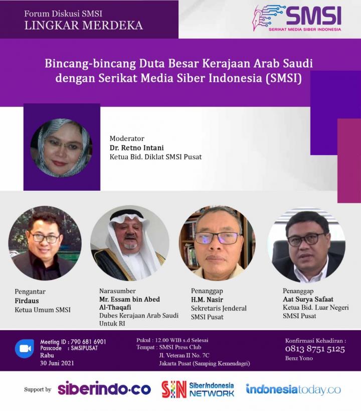 Diskusi Dubes Saudi dengan SMSI Bahas Haji Dan Pendidikan