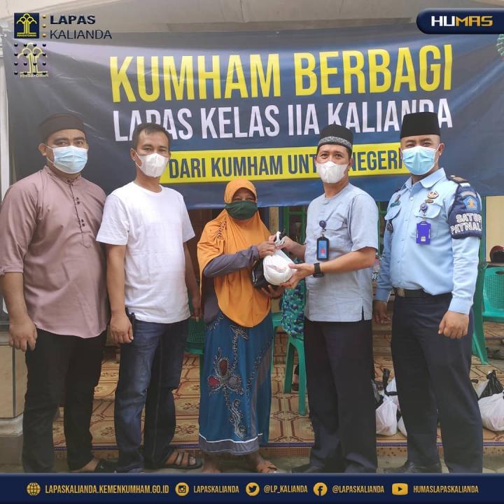 Lembaga Pemasyarakatan (Lapas) Kalianda Bagikan Ratusan Paket Sembako, Daging dan Vitamin