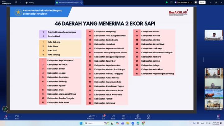 Pemprov Lampung Terima Sapi Kurban Bantuan Presiden untuk Iduladha 2026