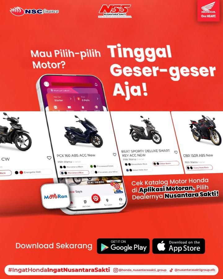 Aplikasi Motoran mempermudah Warga Bandar Lampung Pilih Motor