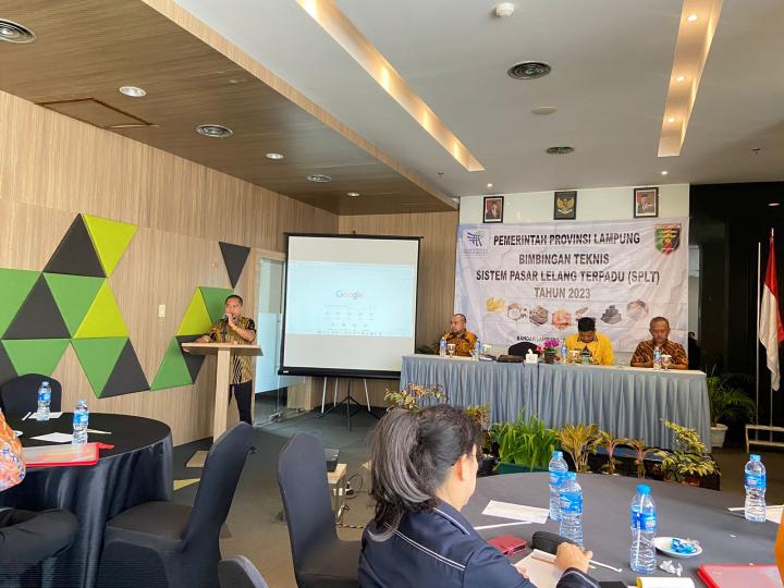 Dinas Perindustrian dan Perdagangan Provinsi Lampung Gelar BIMTEK Sistem Pasar Lelang Terpadu (SPLT) 